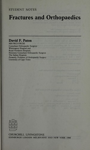 Fractures and orthopaedics