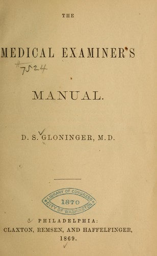 The medical examiner's manual