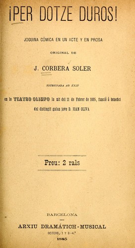 !Per dotze duros!
