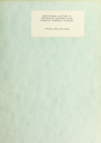 Computational solutions to differential equations using a modified Frobenius technique