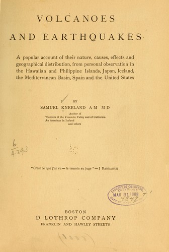 Volcanoes and earthquakes