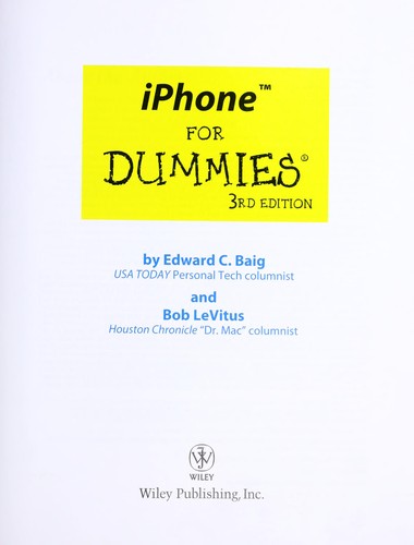 iPhone for dummies