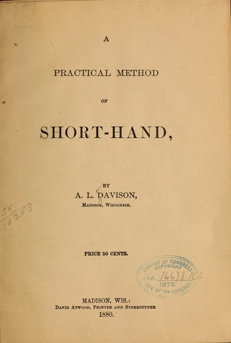 A practical method of short-hand