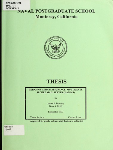 Design of a High Assurance, Multilevel Secure Mail Server (HAMMS)