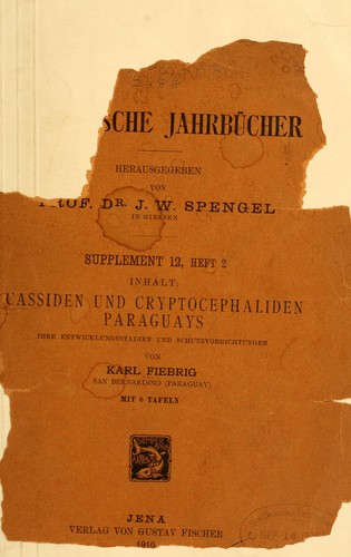 Cassiden und cryptocephaliden Paraguays