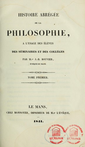 Histoire abrڳegڳee de la philosophie
