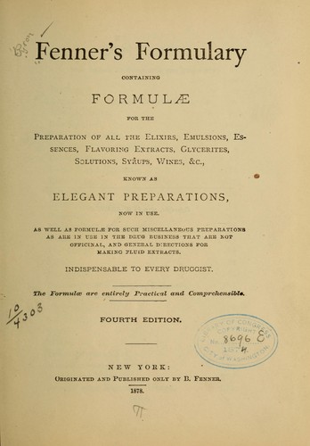 Fenner's formulary