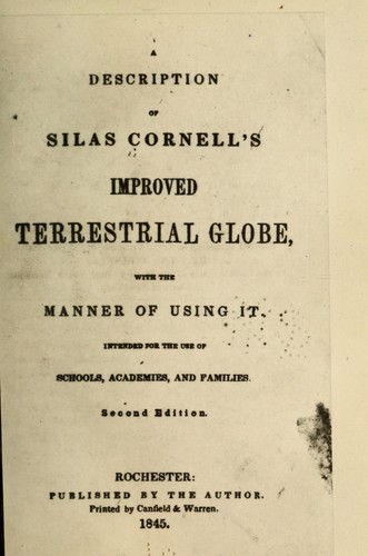 A description of Silas Cornell's improved terrestrial globe