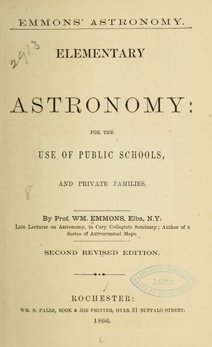 Elementary astronomy ...