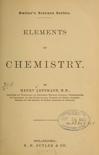 Elements of chemistry