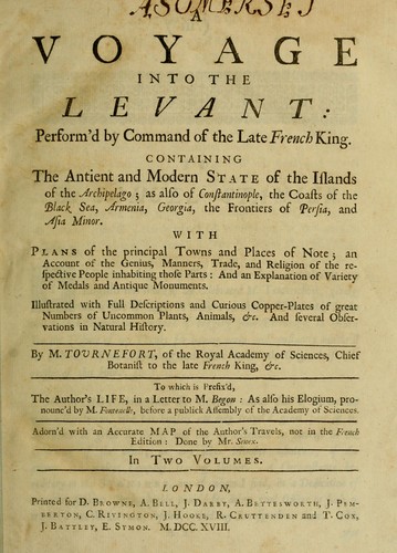 A voyage into the Levant