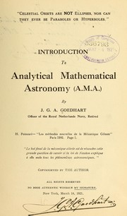 Introduction to analytical mathematical astronomy...