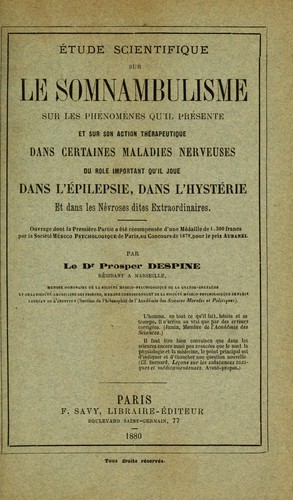 Etude scientifique sur le somnambulisme