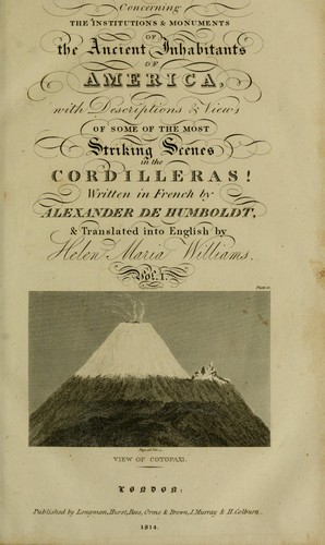 Researches, Concerning the Institutions & Monuments of the Ancient Inhabitants of America: With ..
