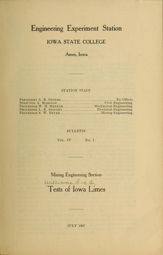 Tests of Iowa limes