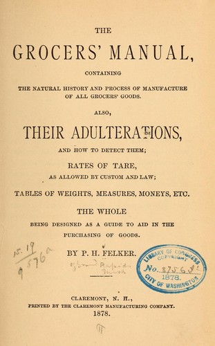 The grocers' manual