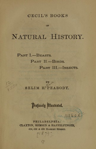 Cecil's books of natural history ...