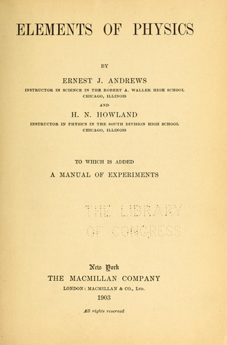 Elements of physics