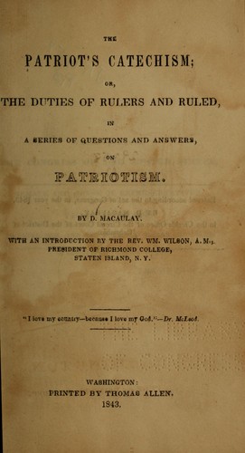 The patriot's catechism...