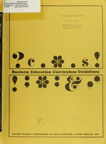 Business education curriculum guidelines