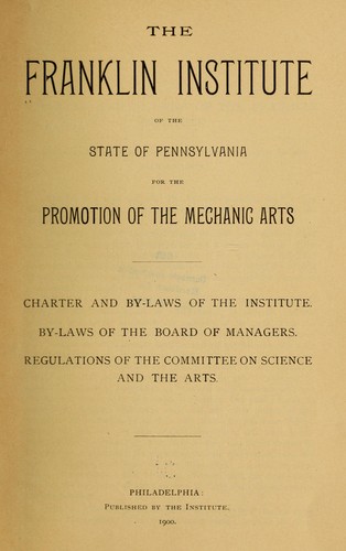 Charter and by-laws of the Institute