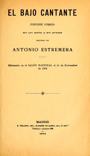 El bajo cantante
