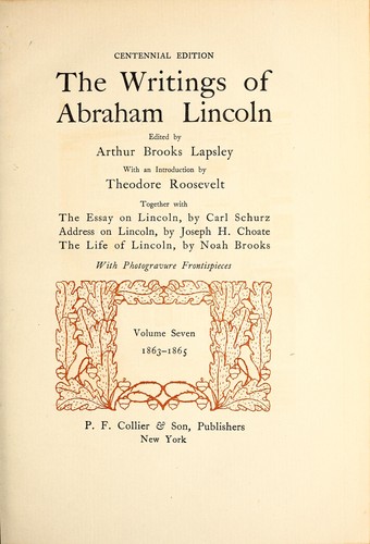 The writings of Abraham Lincoln