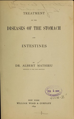 Treatment of the diseases of the stomach and intestines