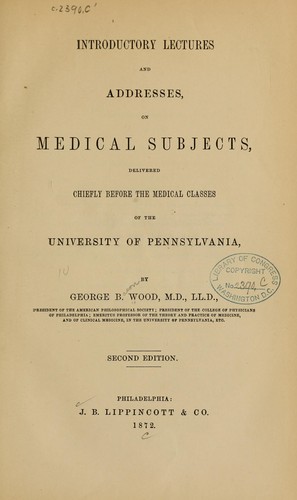 Introductory lectures and addresses