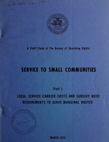 Service to small communities