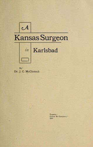 A Kansas surgeon in Karlsbad