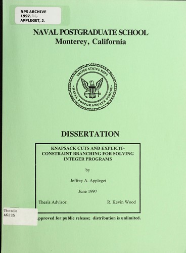 Knapsack cuts and explicit-constraint branching for solving integer programs