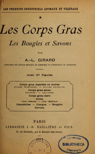 Les corps gras, les bougies et savons