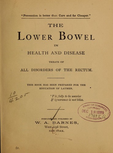 The lower bowel in health and disease