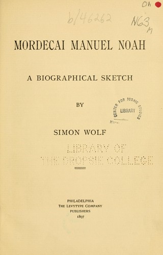 Mordecai Manuel Noah