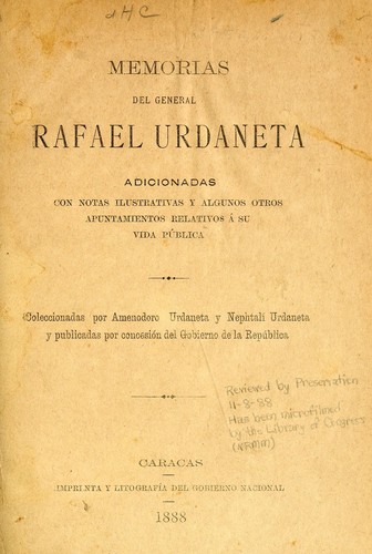 Memorias del general Rafael Urdaneta