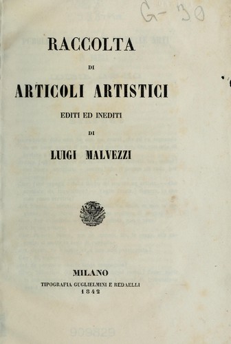 Raccolta di articoli artistici