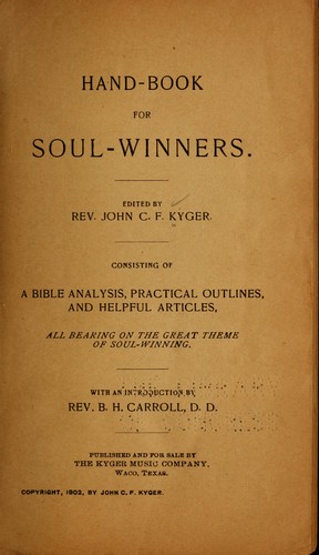 Hand-book for soul-winners
