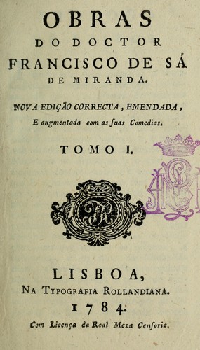 Obras do doctor Francisco de Sá de Miranda