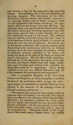 Report of the trial of Joel Clough on an indictment for the murder of Mrs. Mary W. Hamilton
