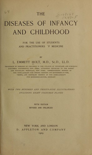 The diseases of infancy and childhood