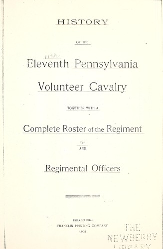 History of the Eleventh Pennsylvania Volunteer Cavalry