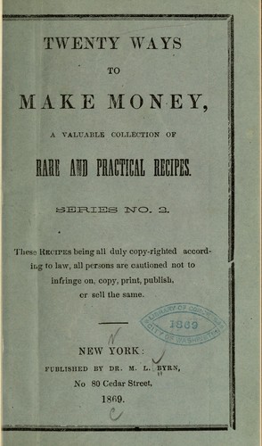 Twenty ways to make money