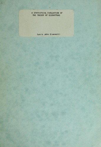 A statistical evaluation of the theory of biorhythms
