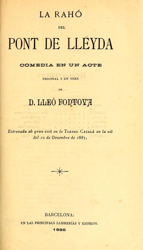 La rahó del pont de Lleyda
