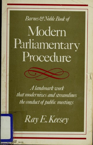 Barnes & Noble book of modern parliamentary procedure