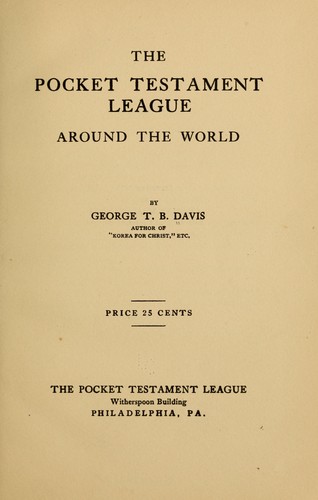 The Pocket Testament league around the world...