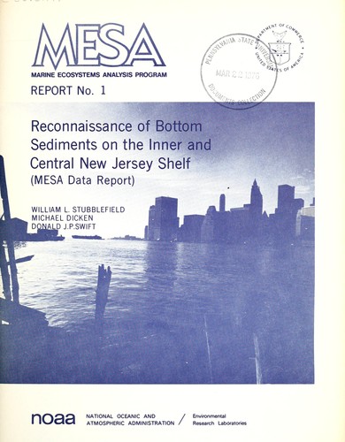 Reconnaissance of bottom sediments on the inner and central New Jersey shelf (MESA data report)
