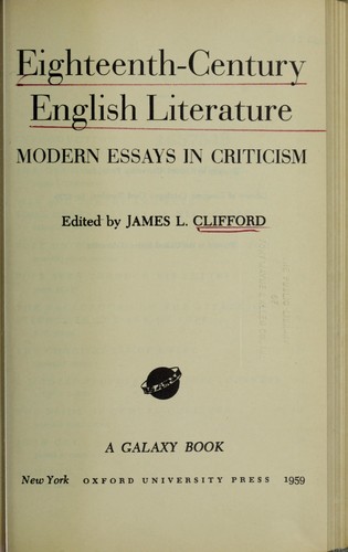 Eighteenth-century English literature