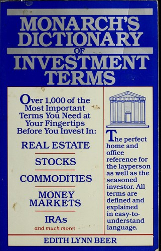 Monarch's dictionary of investment terms
